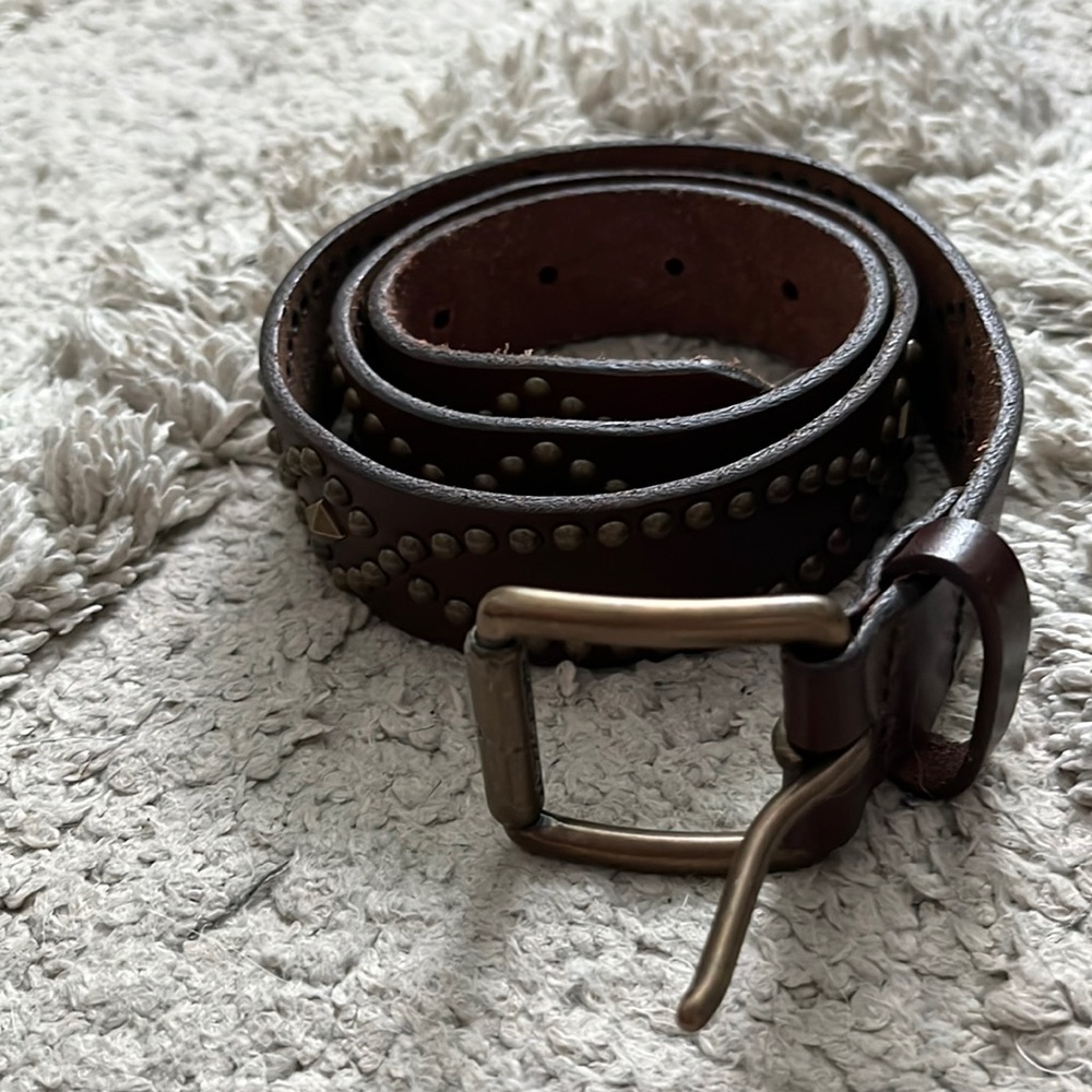 Ralph Lauren Brown Studded leather Belt